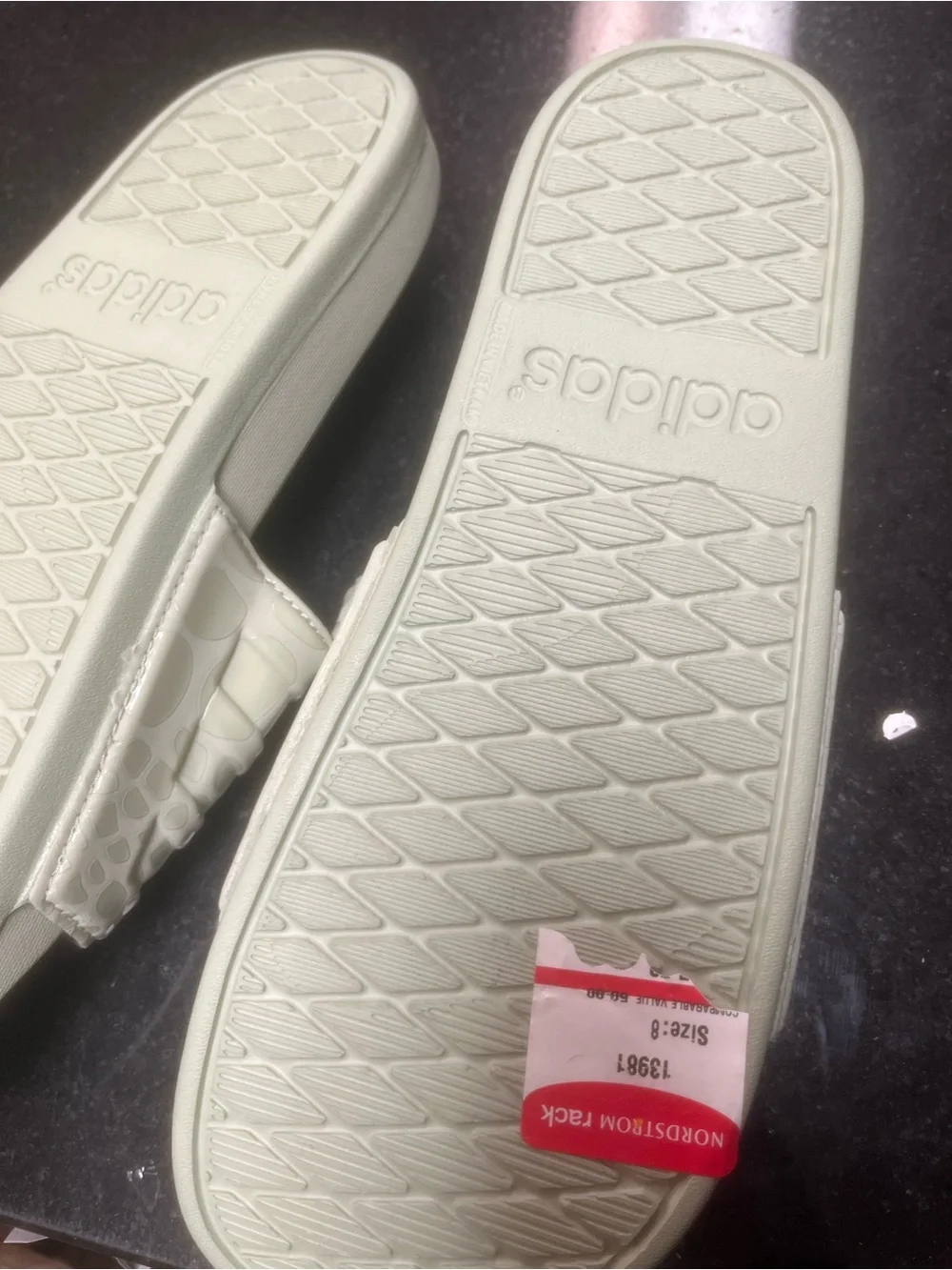 Adidas Adilette Comfort Slide Mens Shoes Size 8 Color: Halo Green/Halo Green